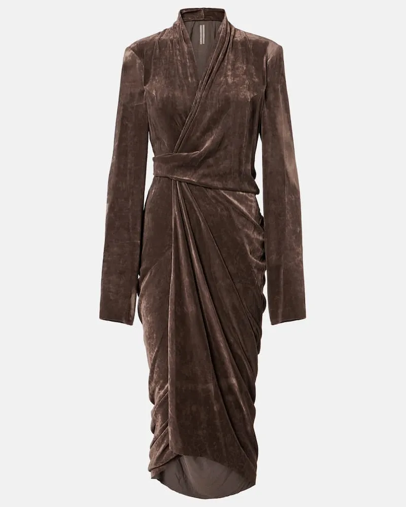 Rick Owens Wickelkleid Braun