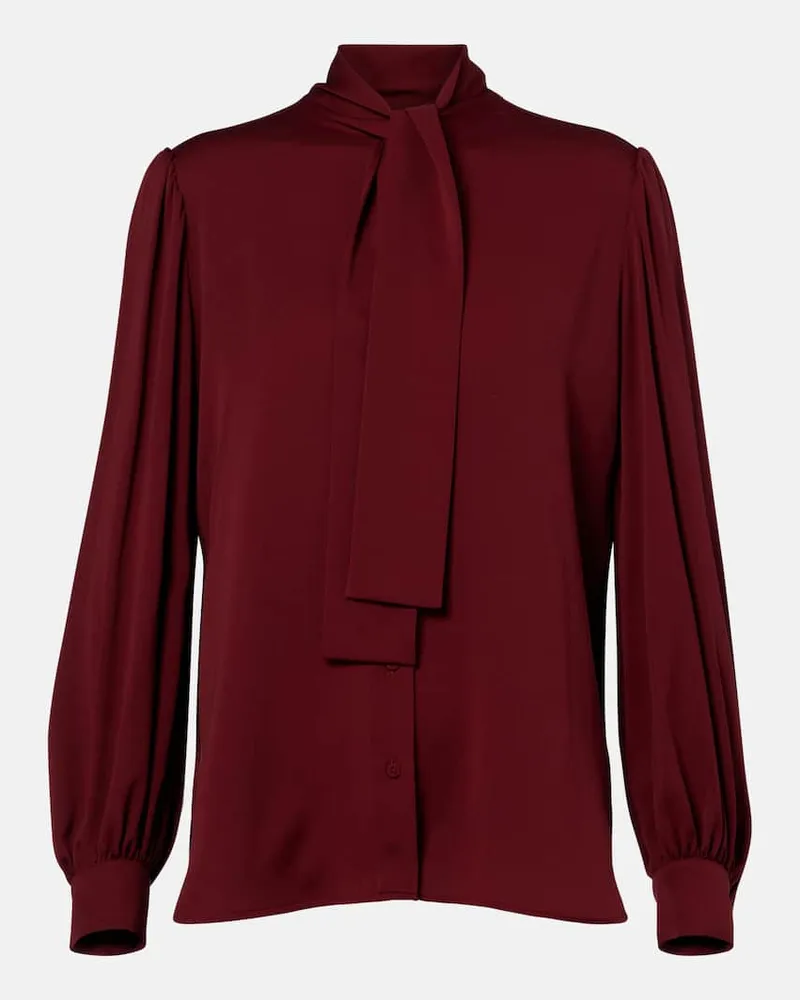 Max Mara Schluppenbluse Melania aus Seide Burgund