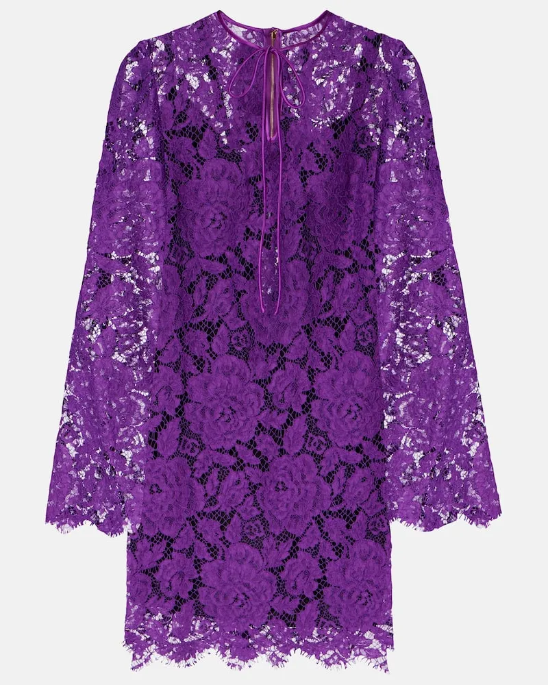 Dolce & Gabbana Minikleid aus Spitze Lila