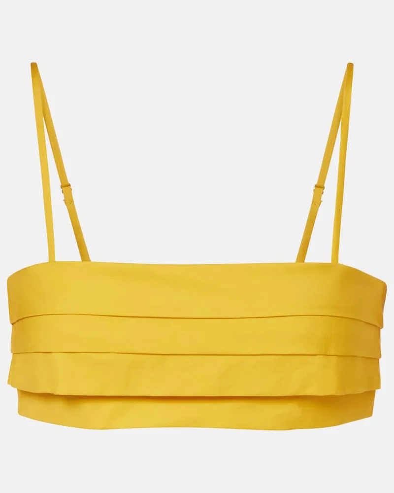 ALEMAIS Alémais Cropped-Top Mokshini aus Baumwolle Gelb