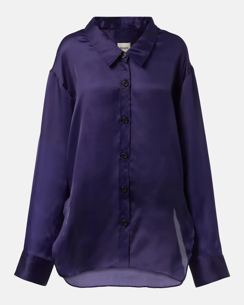 KHAITE Hemd Herschel aus Seidenorganza Lila