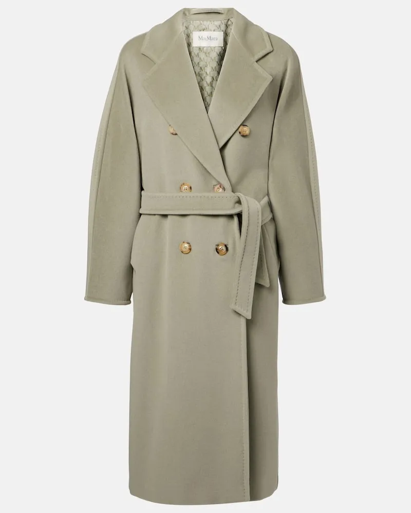 Max Mara Mantel Madame aus Wolle und Kaschmir Grün