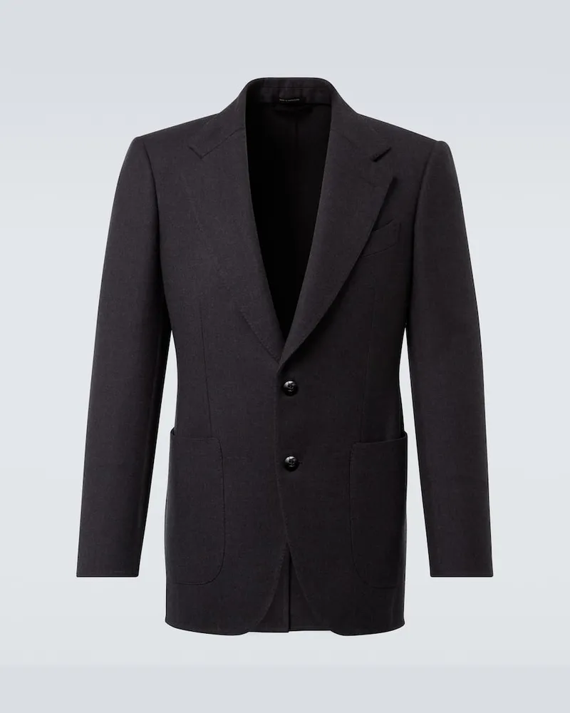Tom Ford Blazer aus Wolle und Seide Grau