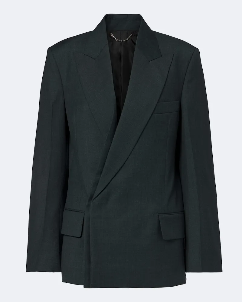 Victoria Beckham Blazer Olie aus Schurwolle Grün
