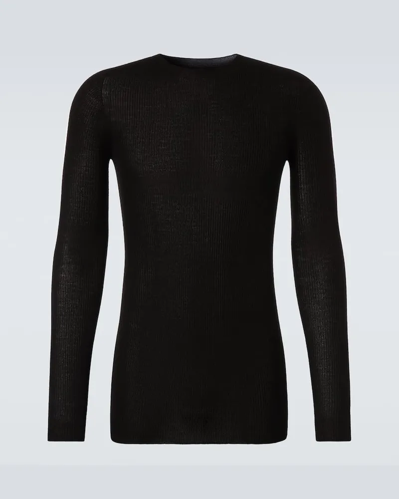 Rick Owens Pullover aus Schurwolle Schwarz
