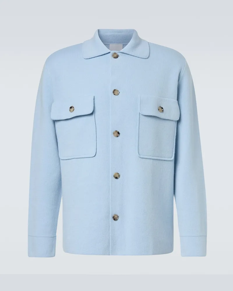 ALLUDE Hemdjacke aus Wolle und Kaschmir Grau