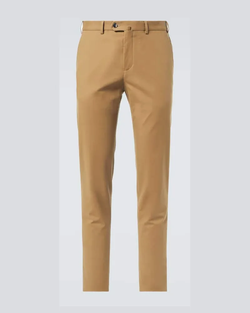 Loro Piana Chinohose Carlo aus einem Baumwollgemisch Beige