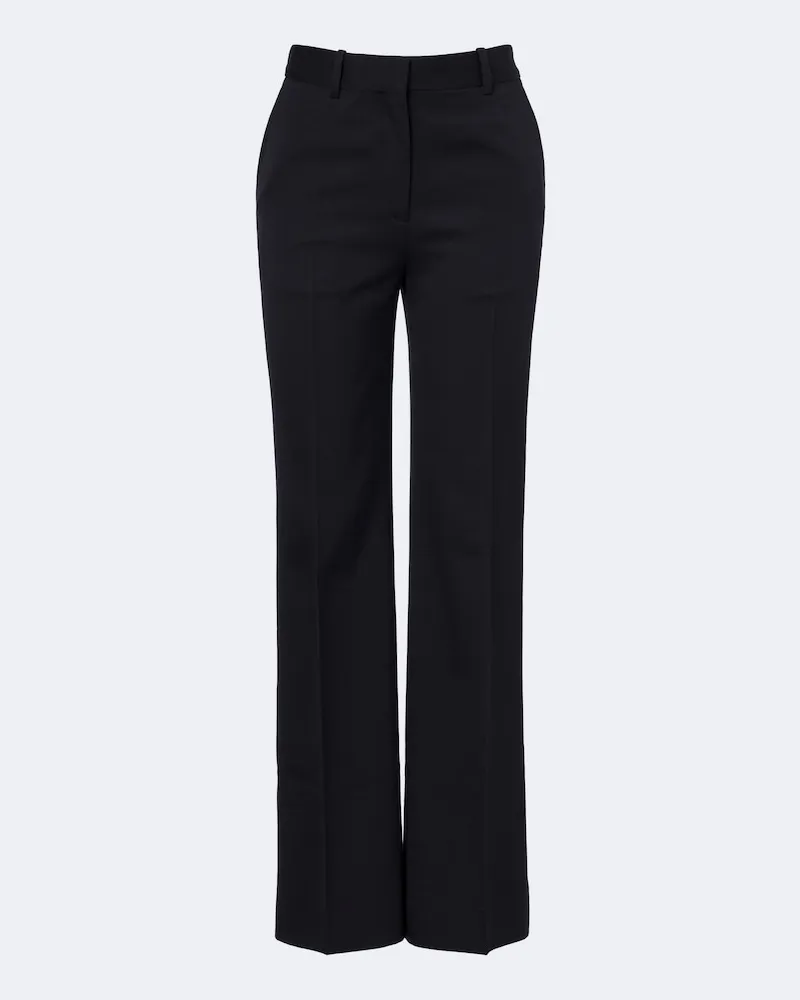 Acne Studios Gerade Hose aus Wolle Schwarz