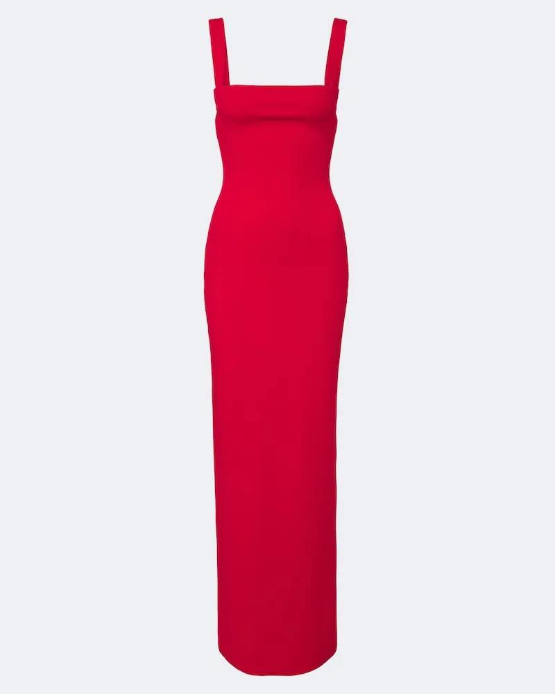 Solace London Robe Joni aus Crêpe Rot
