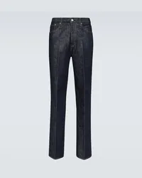 AURALEE Straight Jeans Hard Twist Blau