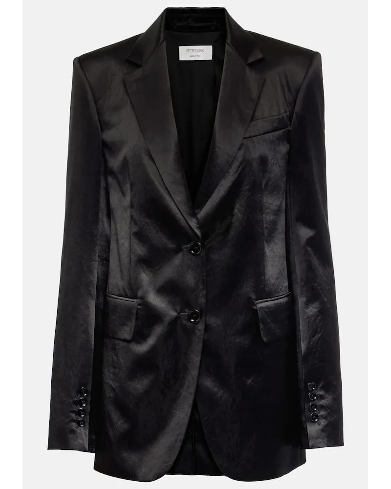 SPORTMAX Blazer aus Satin Schwarz