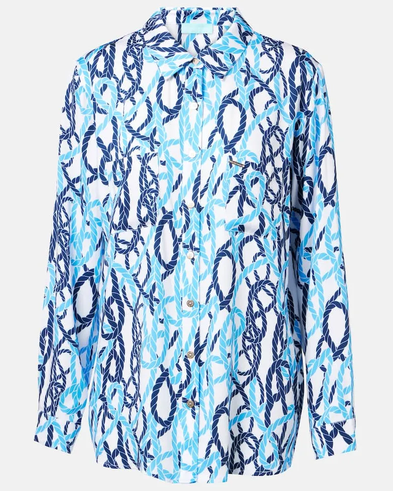 Melissa Odabash Bedrucktes Hemd Millie Blau
