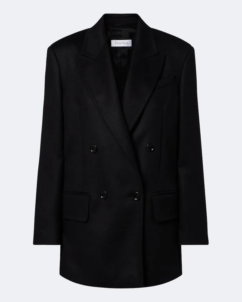 Max Mara Blazer aus Kamelhaar Schwarz
