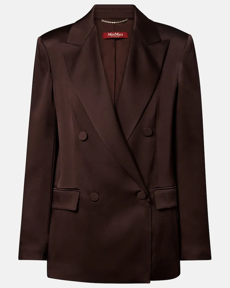 Max Mara Blazer Arca aus Satin Braun