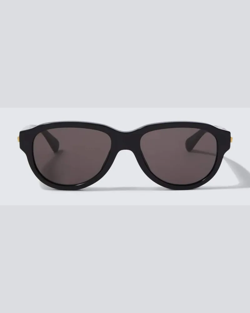 Bottega Veneta Runde Sonnenbrille Stretch Schwarz