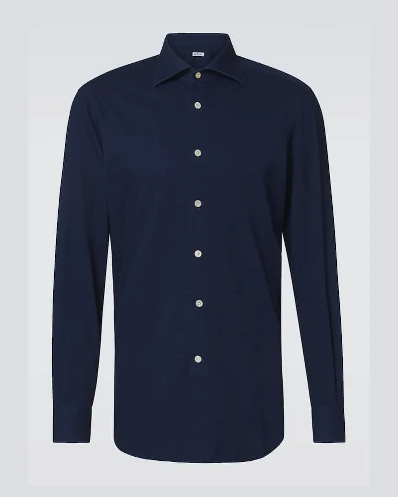 Kiton Jeanshemd Blau