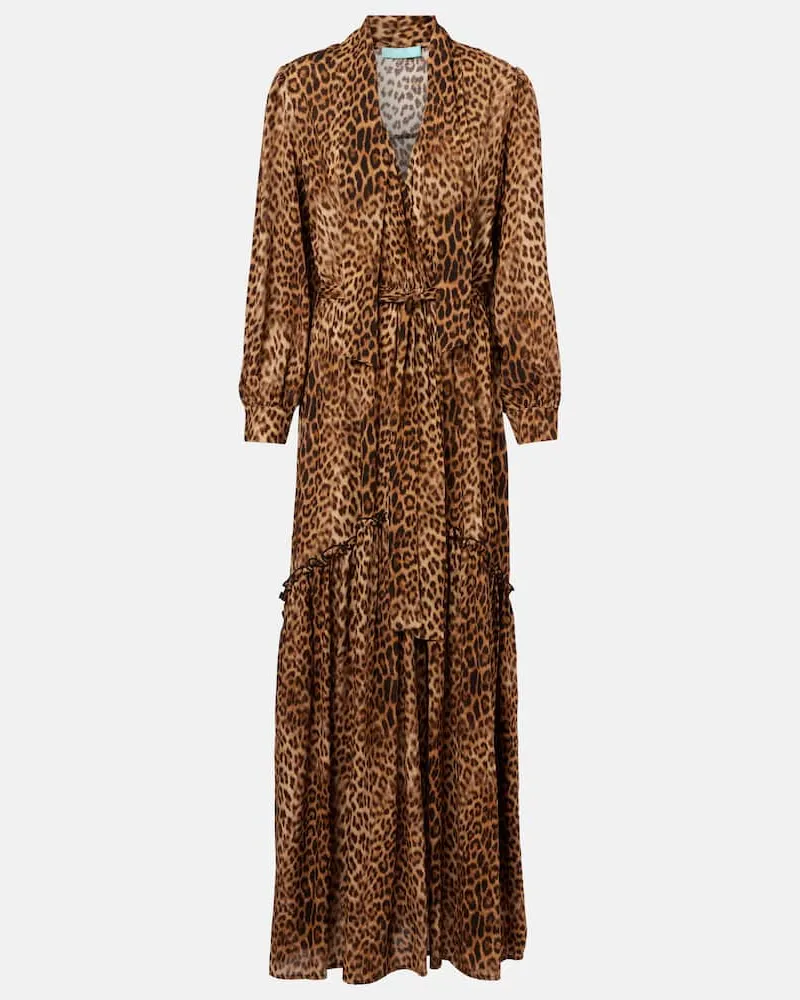 Melissa Odabash Bedrucktes Maxikleid Skylar Braun