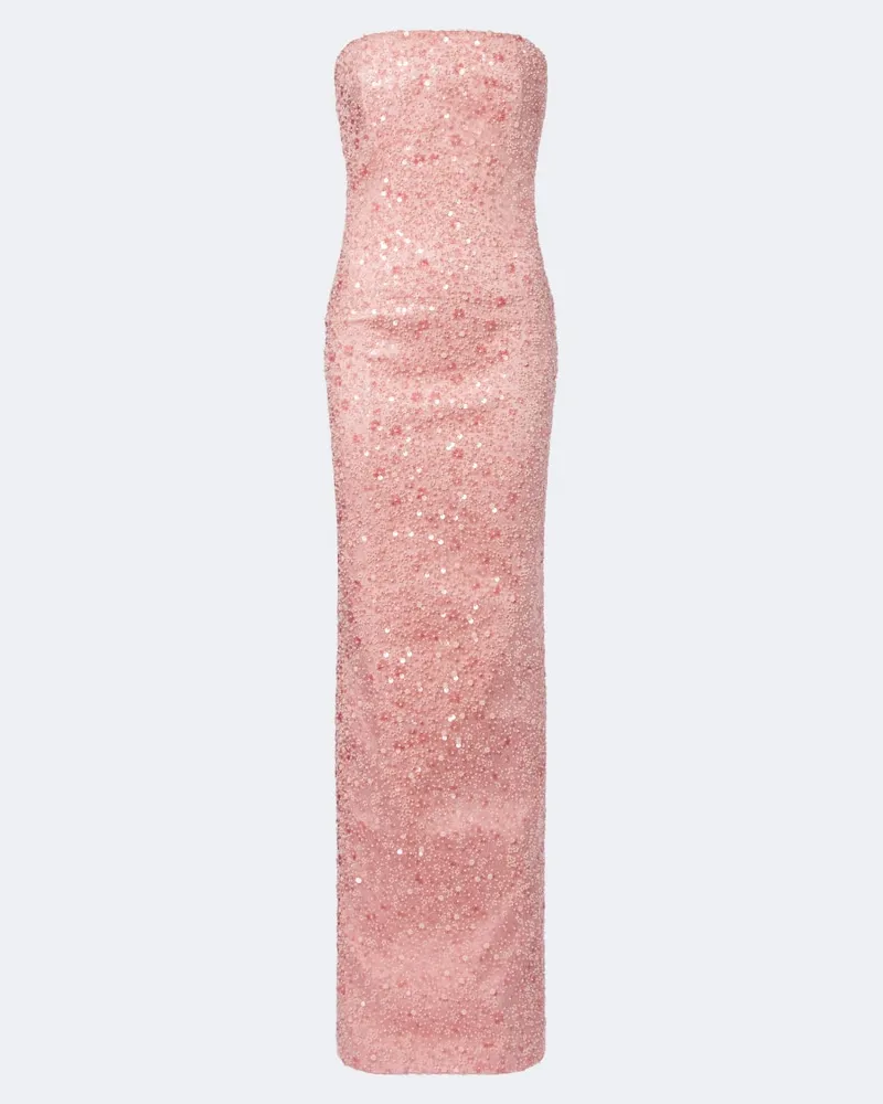 The New Arrivals Ilkyaz Ozel Robe Nara mit Pailletten Rosa