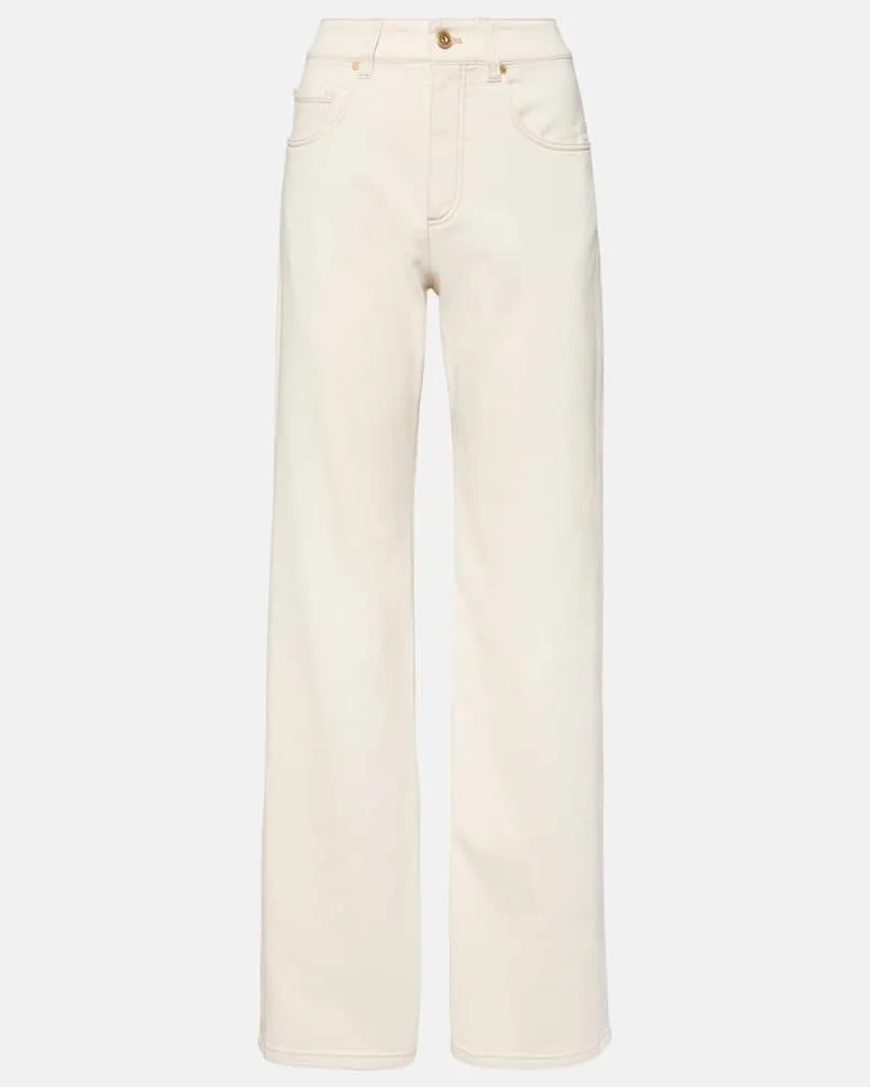 Brunello Cucinelli Wide-Leg Jeans Weiß