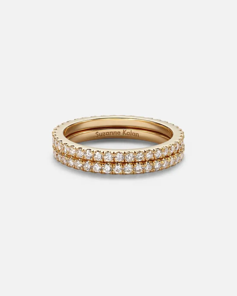 Suzanne Kalan Vorsteckringe Midi für Smart Rings aus 18kt Gelbgold mit Diamanten Gold