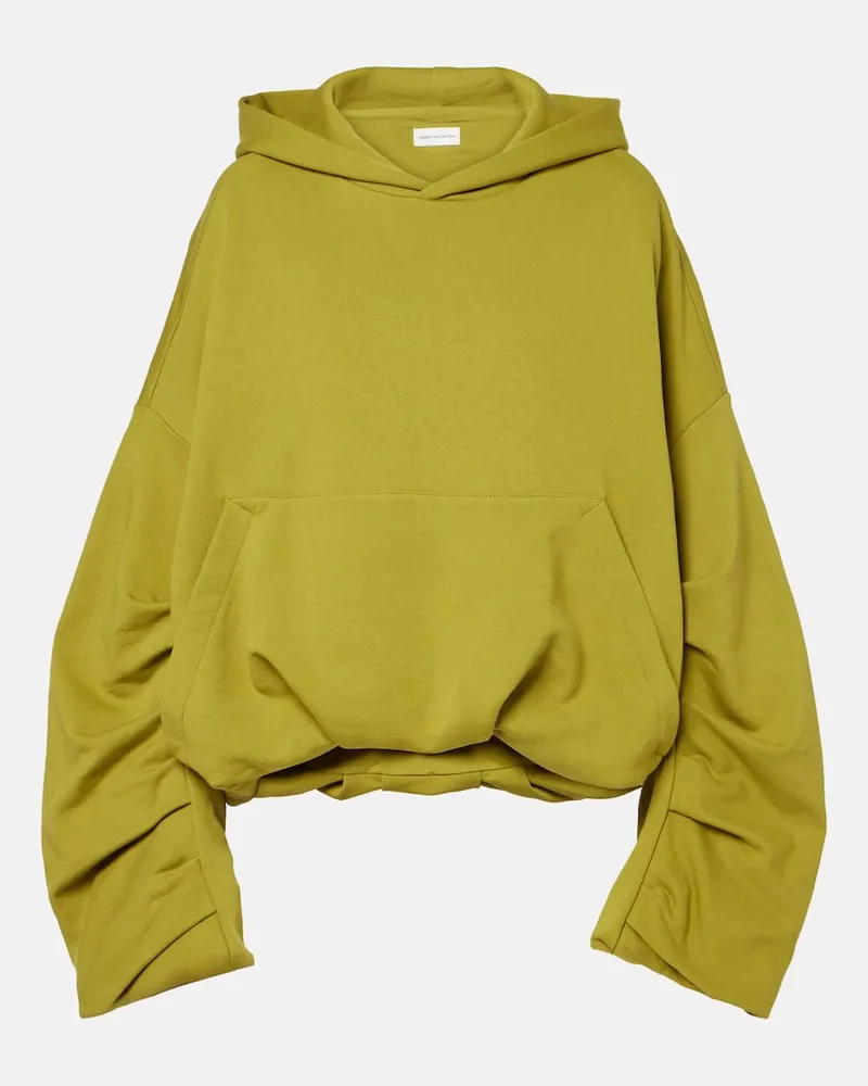 Dries van Noten Hoodie aus Baumwolle Grün