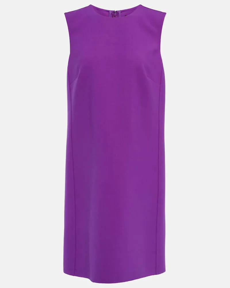 Oscar de la Renta Minikleid aus einem Wollgemisch Violett