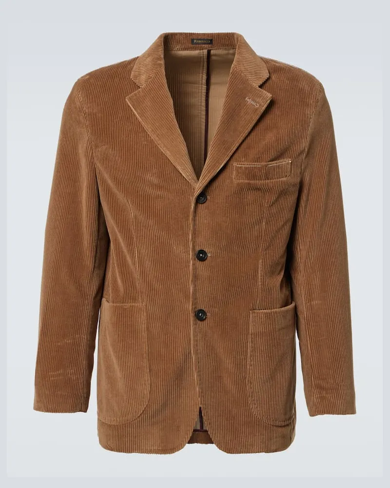 Rubinacci Blazer aus Baumwoll-Cord Braun