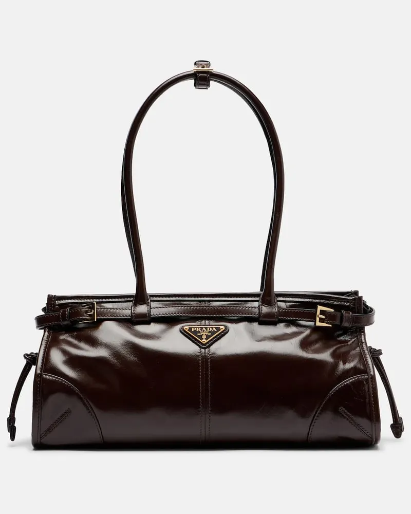 Prada Schultertasche Prada Bonnie Medium aus Leder Braun