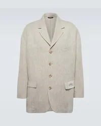 Dolce & Gabbana Blazer aus Leinen Beige