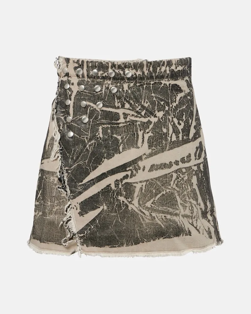 Rick Owens Minirock Sisynap aus Denim Grau