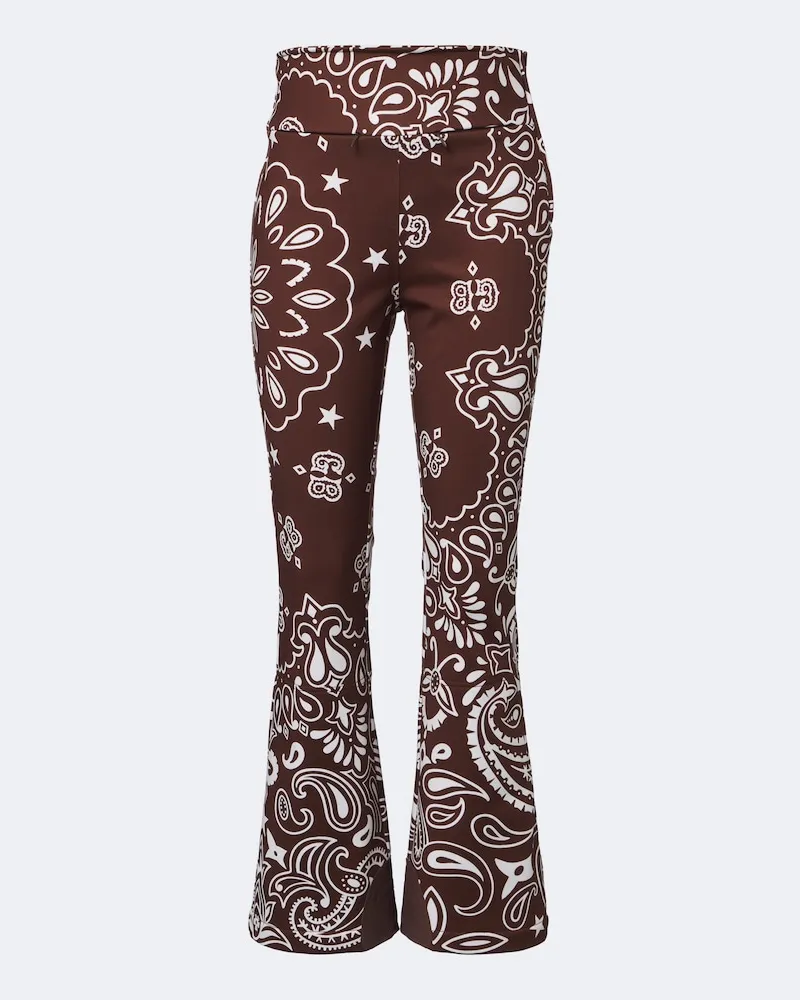 GOLDBERGH Bedruckte Skihose Shiro Braun