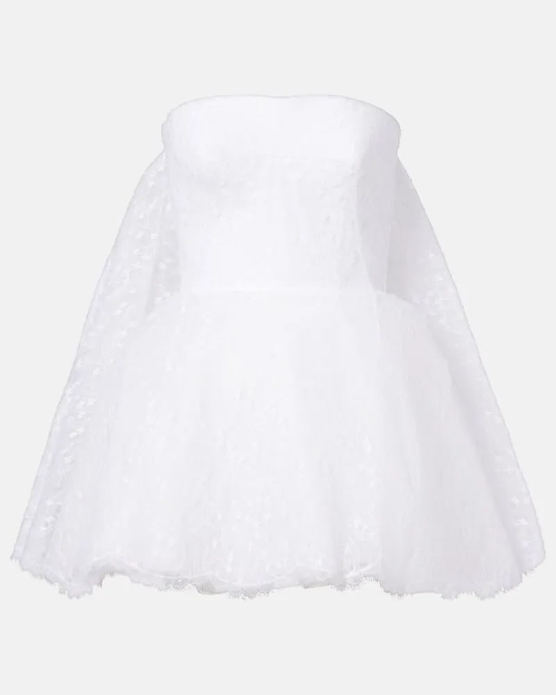 Givenchy Bustier-Kleid aus Spitze Weiß