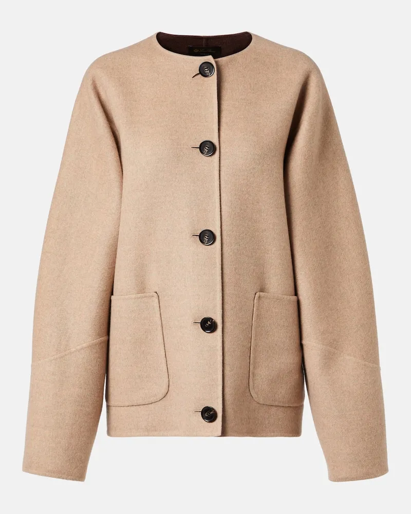Loro Piana Jacke Navid aus Kaschmir Beige