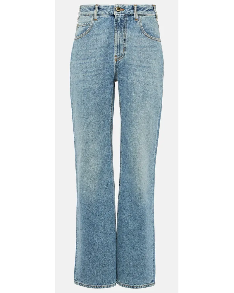 Chloé Chloé High-Rise Straight Jeans Blau