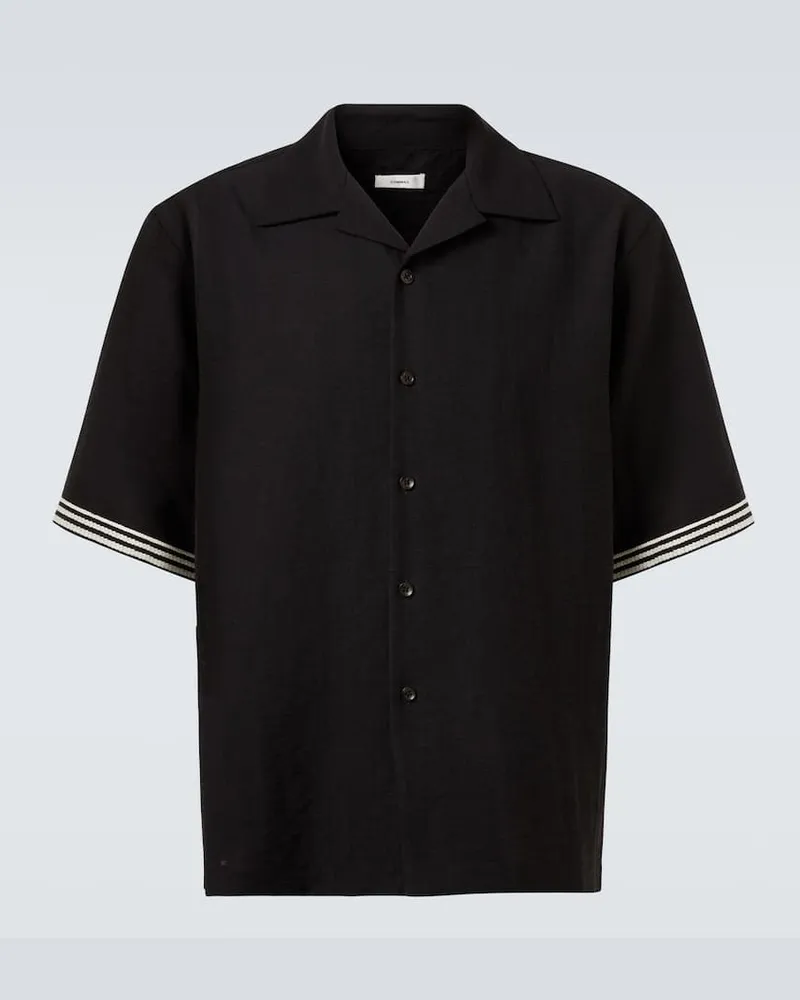 COMMAS Besticktes Hemd Schwarz
