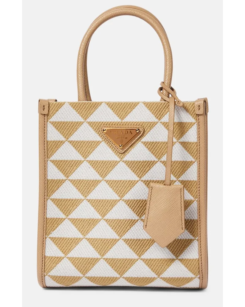 Prada Tote  Symbole Mini Beige