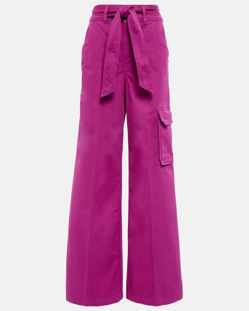 Veronica Beard Cargohose Belissa aus Baumwolle Rosa