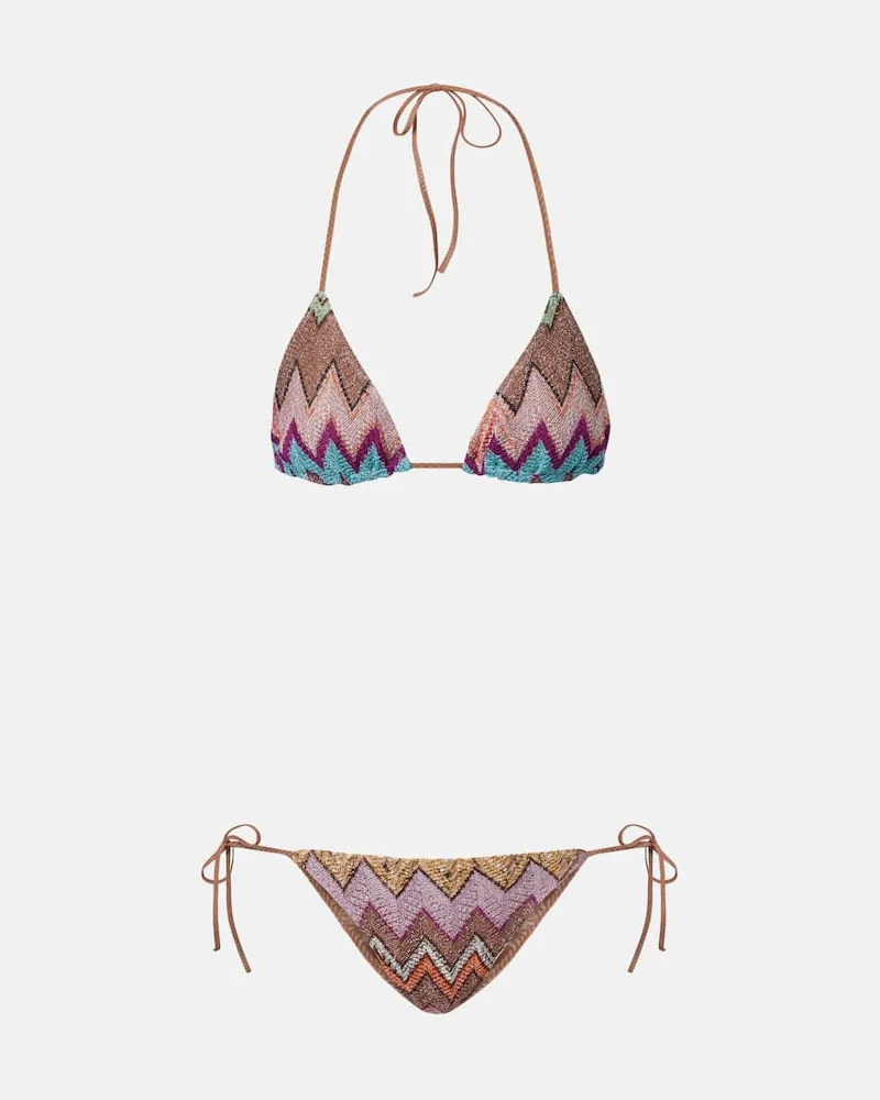 Missoni Bikini-Oberteil aus Lamé Multicolor