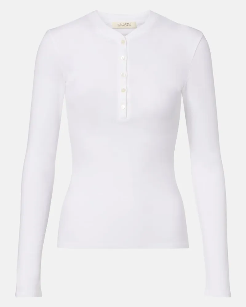 Nili Lotan Henley-Top Jordan aus Baumwolle Multicolor