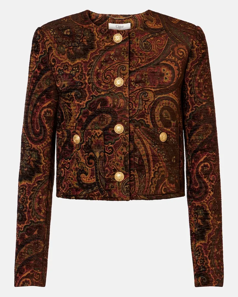 Chloé Chloé Cropped-Jacke aus Jacquard Multicolor
