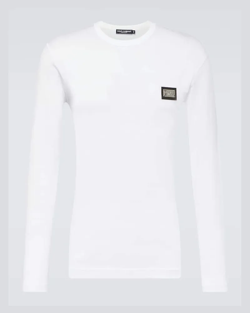 Dolce & Gabbana Longsleeve aus Baumwolle Weiß