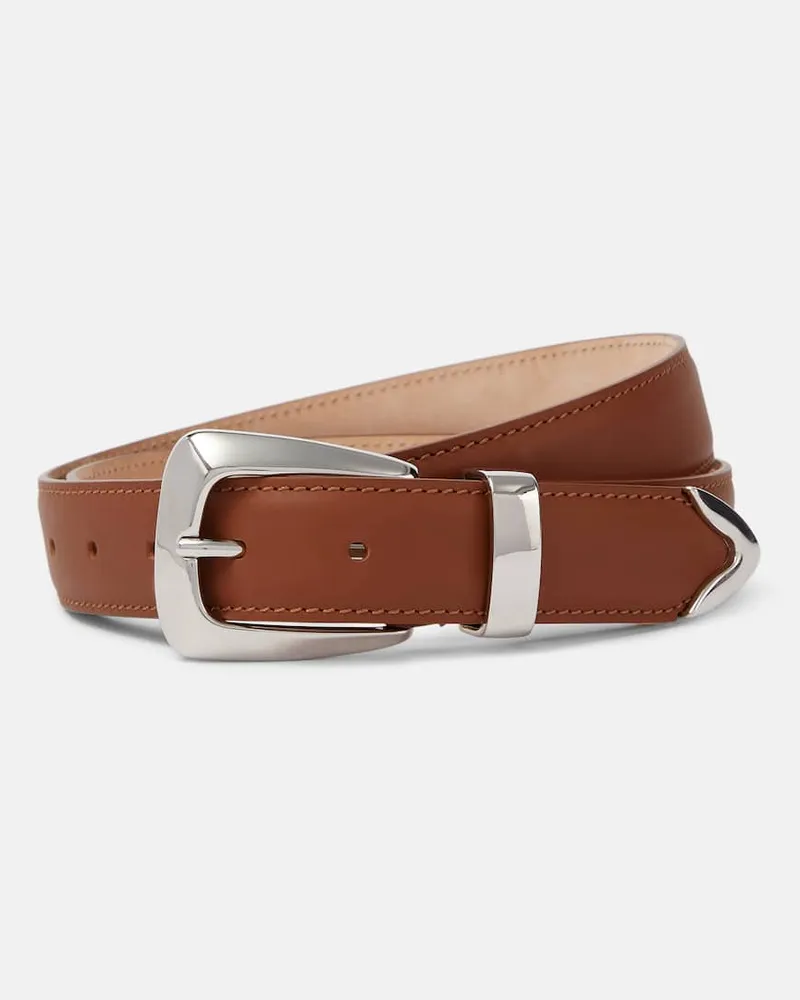 KHAITE Gürtel Benny aus Leder Braun