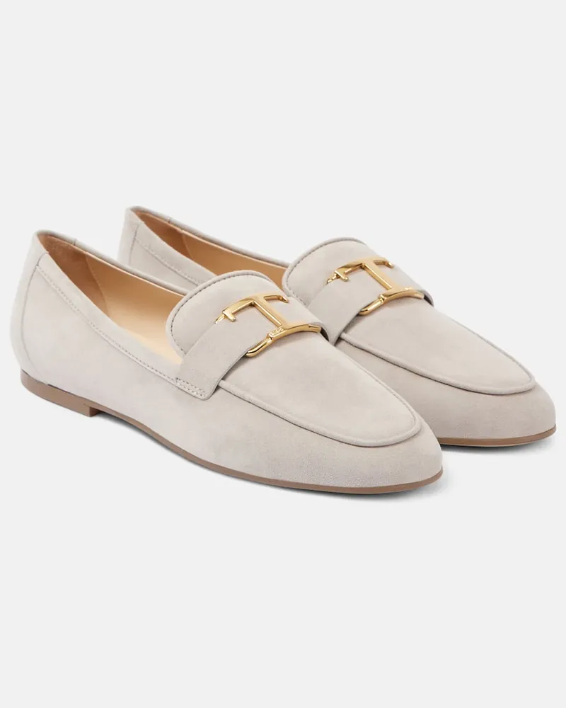 TOD'S Loafers T Timeless aus Veloursleder Grau