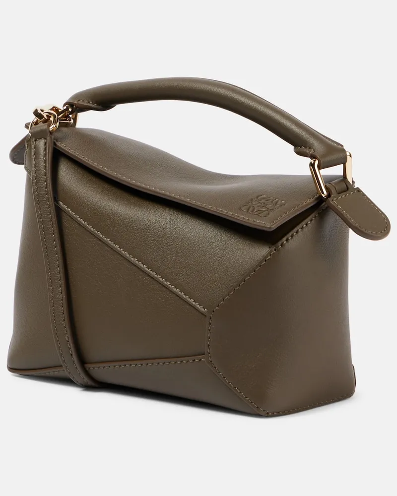 Loewe Tote Puzzle Mini aus Leder Braun