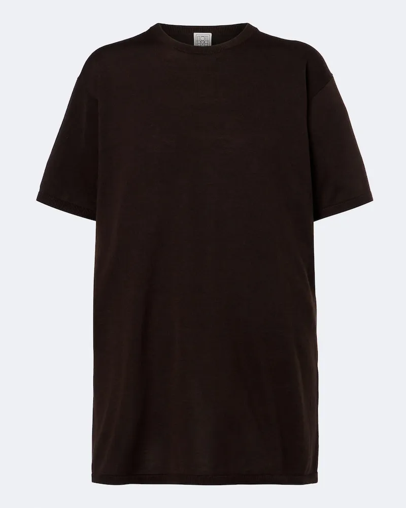 Totême T-Shirt aus Strick Braun