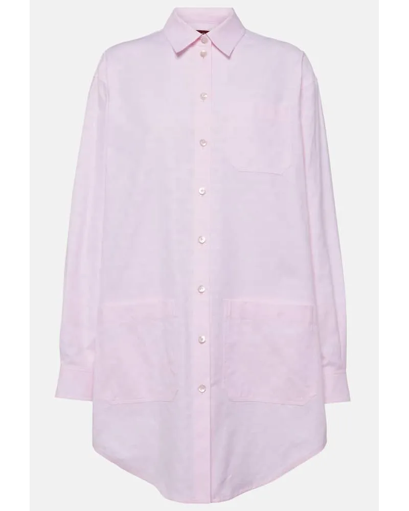 Gucci Oversize-Hemd GG aus Baumwolle Pink