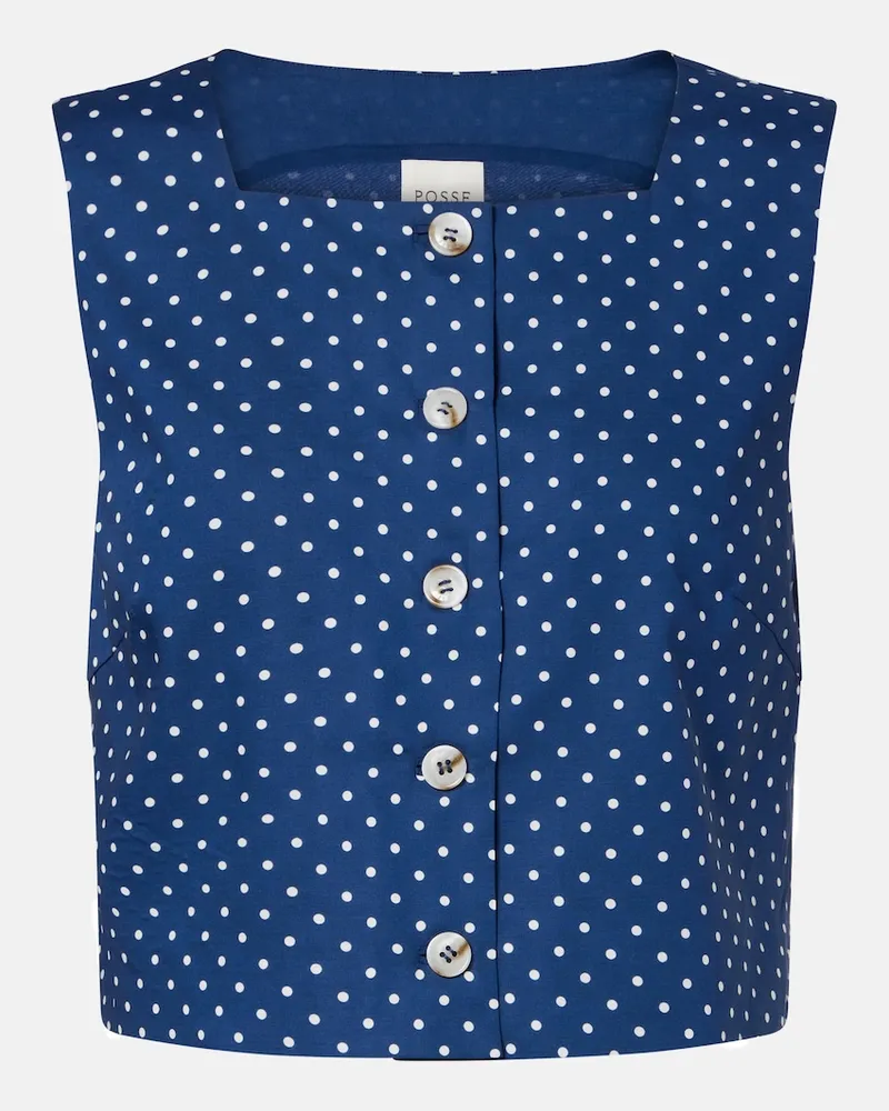 Posse Cropped-Top Rio Blau