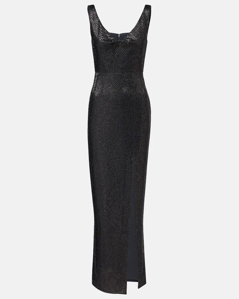 Roland Mouret Verzierte Robe aus Crêpe Grau