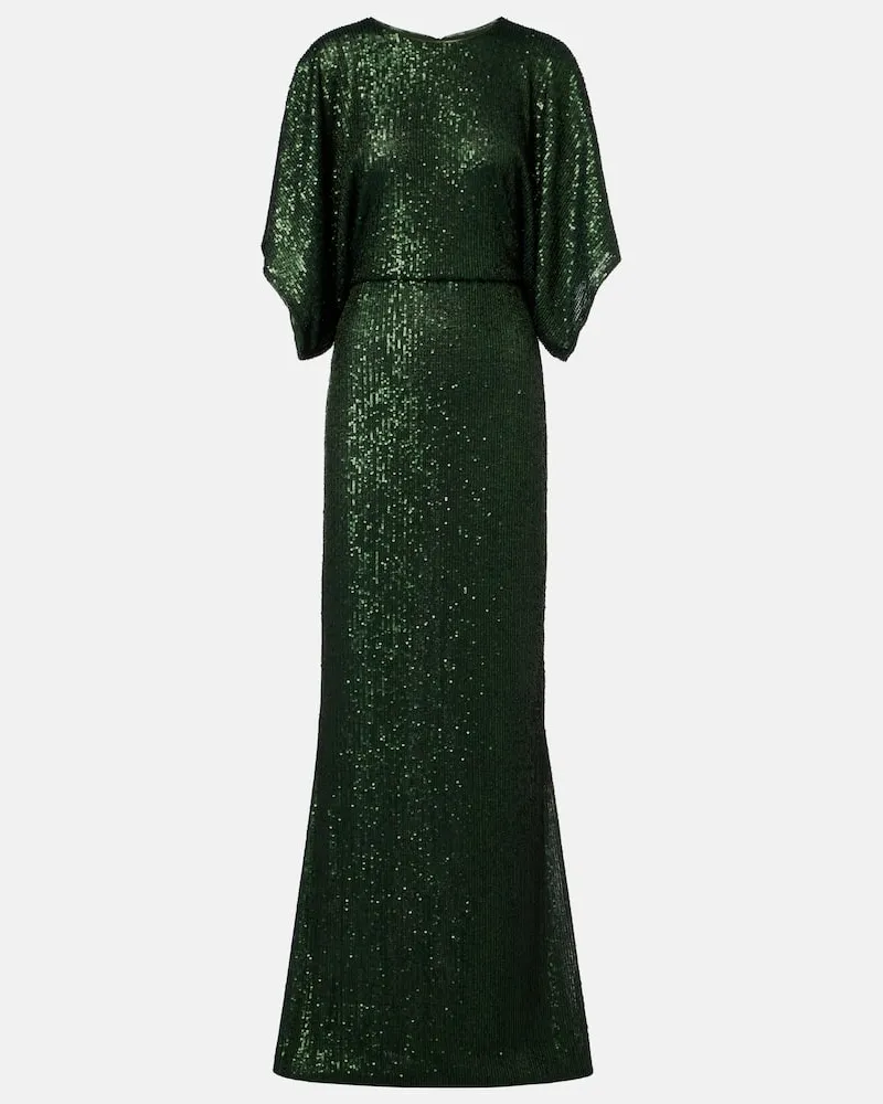 Norma Kamali Robe Obie mit Pailletten Grün
