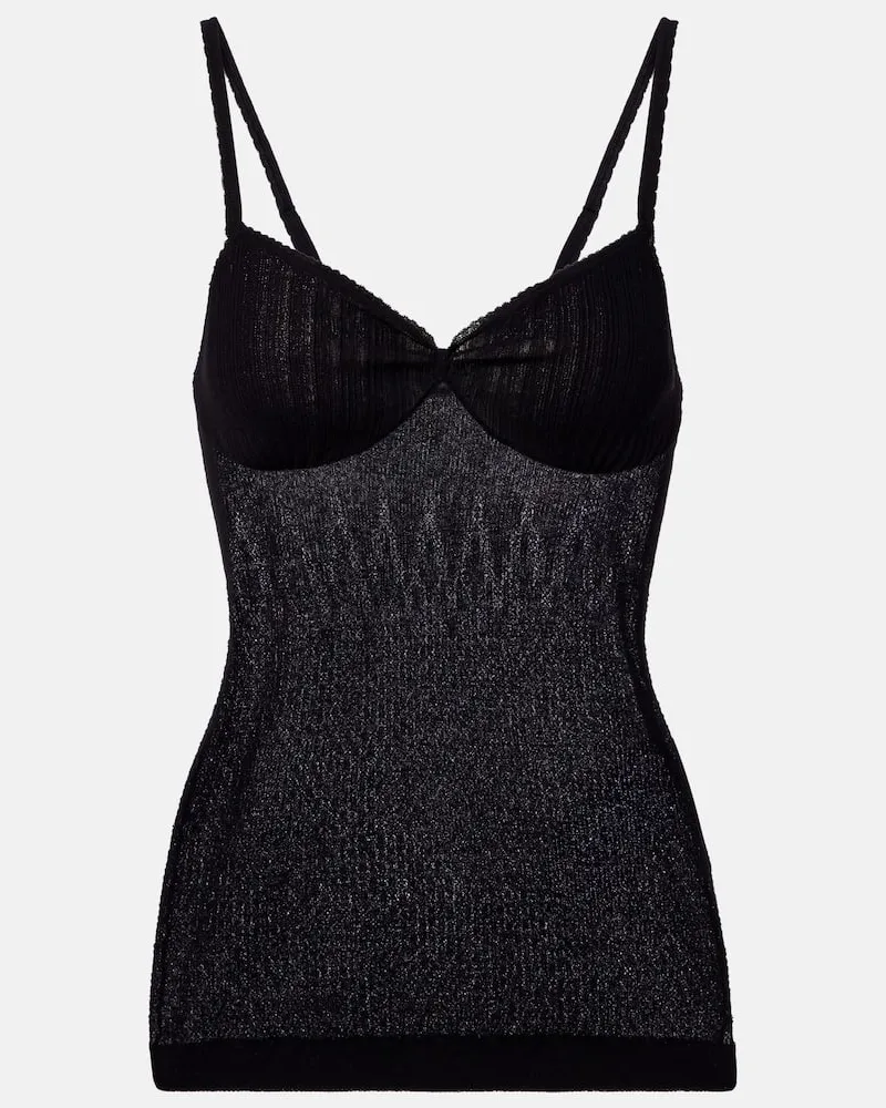 Victoria Beckham Top aus einem Baumwollgemisch Schwarz